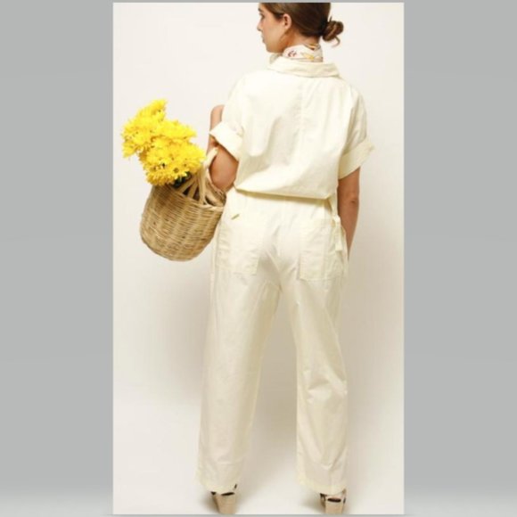 Levis Premium Cotton Lorelei Jumpsuit in Transparent Yellow utilitarian Size XL - Picture 2 of 12
